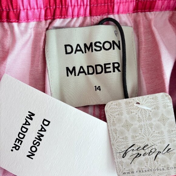 Free People Damson Madder Joni Striped Satin Pants - Picture 6 of 6